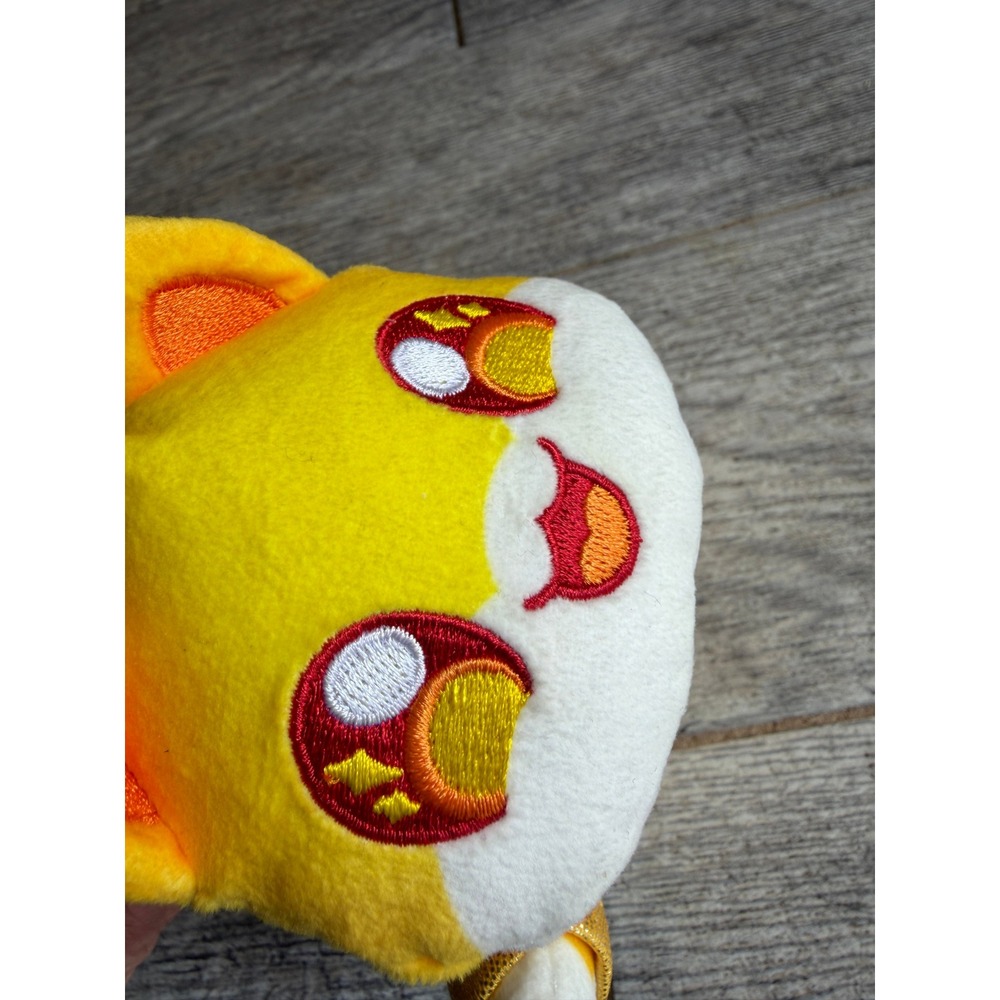 Aphmau MeeMeow Plush Toy 6" Yellow Gold Glitter Hoodie Cat Stuffed Animal Kitten